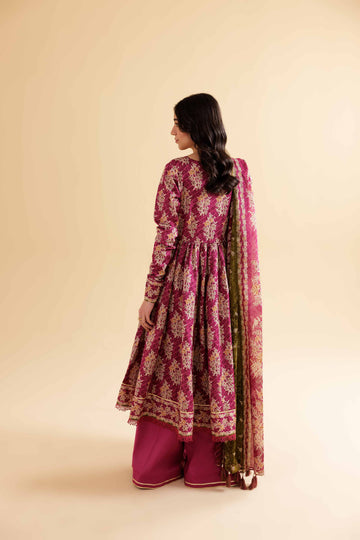 3 Pcs Unstitched Printed Lawn Suit DN-610