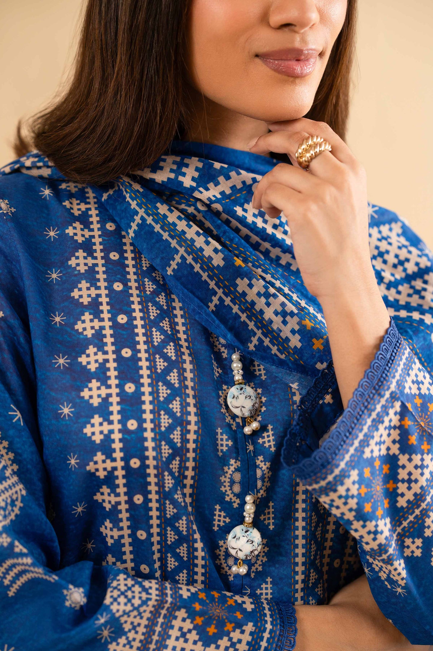 3 Pcs Unstitched Printed Lawn Suits By Nishat