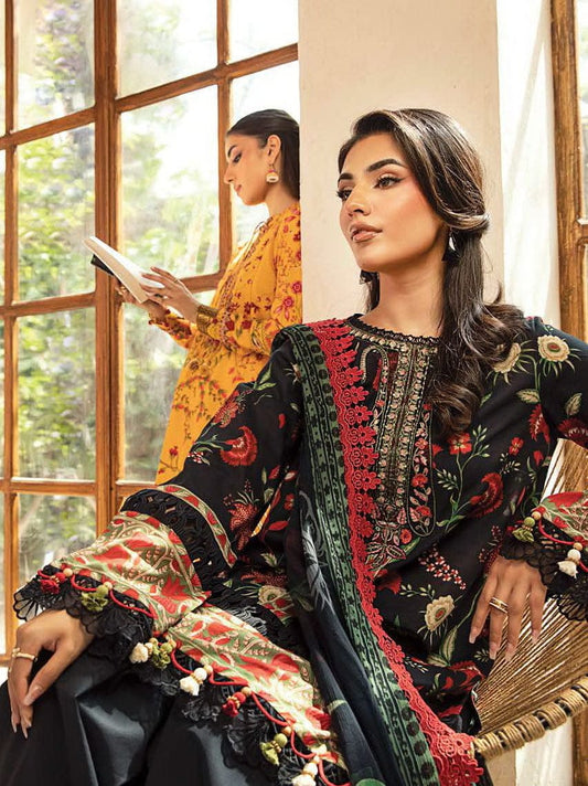3 Pcs Unstitched Printed Lawn Suit by Maria.B