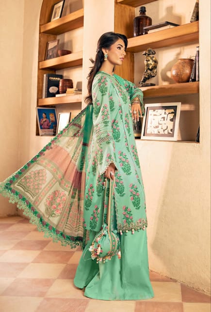 3 Pcs Unstitched Printed Lawn Suit by Maria.B