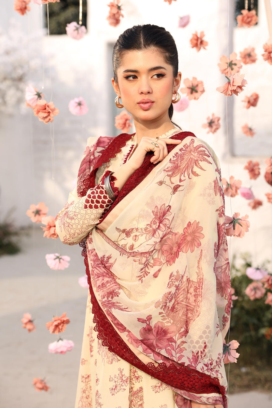 3 Pcs Unstitched Printed Lawn Suit DN-740