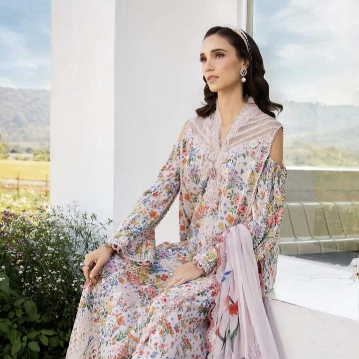 3 pcs Unstitched Embroided Suits