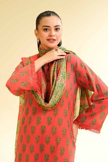 3 Pcs Unstitched Printed Lawn Suit DN-510