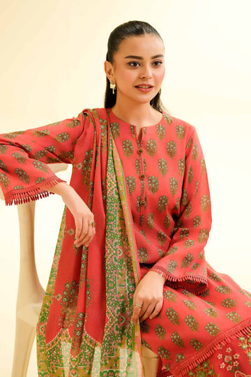 3 Pcs Unstitched Printed Lawn Suit DN-510