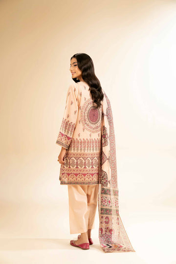 3 Pcs Unstitched Printed Lawn Suit DN-530