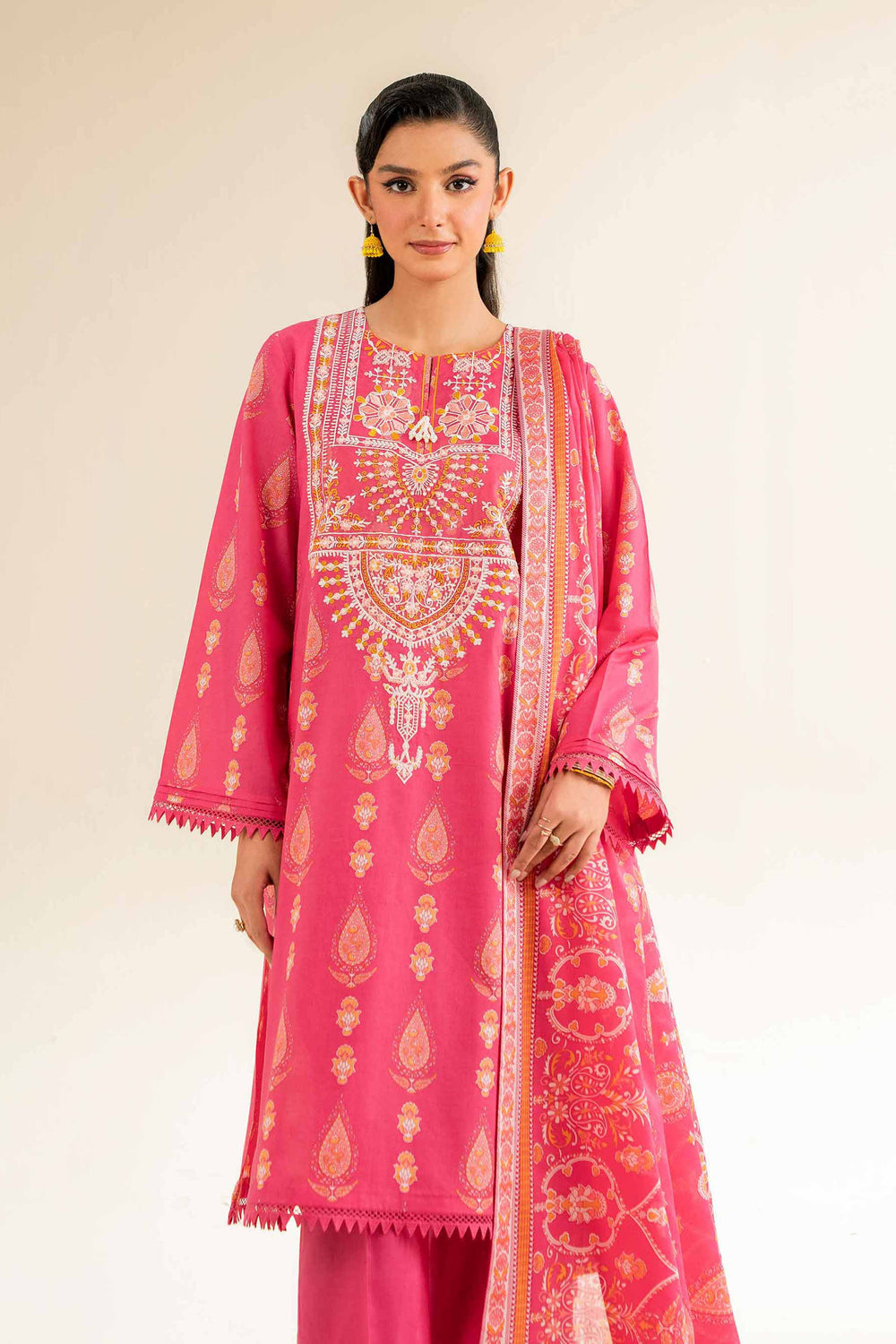 3 Pcs Unstitched Printed Lawn Suit DN-540