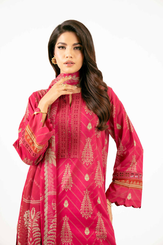 Elite 3 Pcs Lawn Printed Suit By Nishat