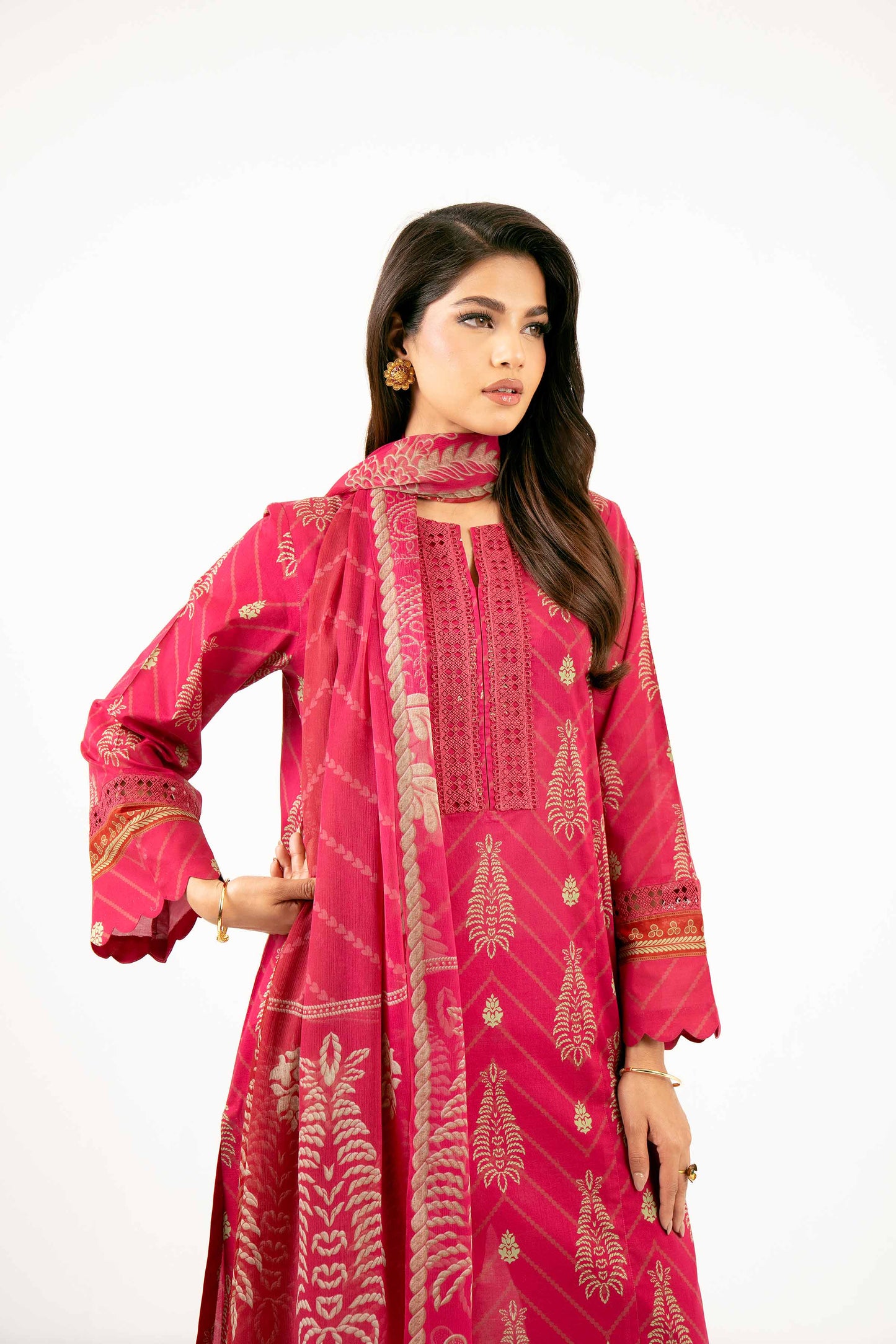 Elite 3 Pcs Lawn Printed Suit By Nishat