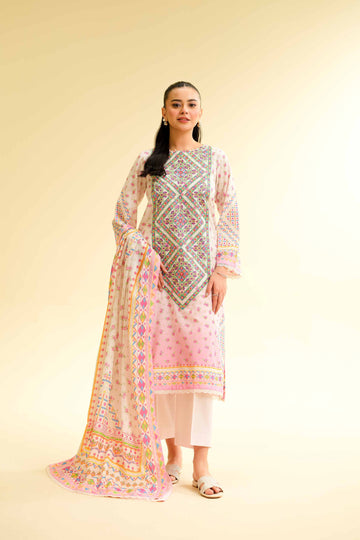 3 Pcs Unstitched Printed Lawn Suit DN-560