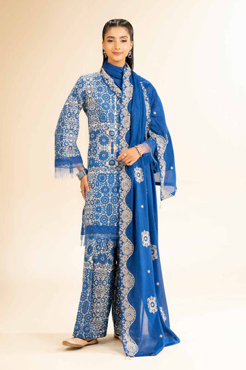 3 Pcs Unstitched Printed Lawn Suit DN-580