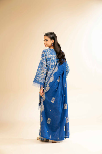 3 Pcs Unstitched Printed Lawn Suit DN-580