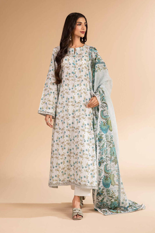 3 Pcs Uunstitched Printed Lawn By Nishat