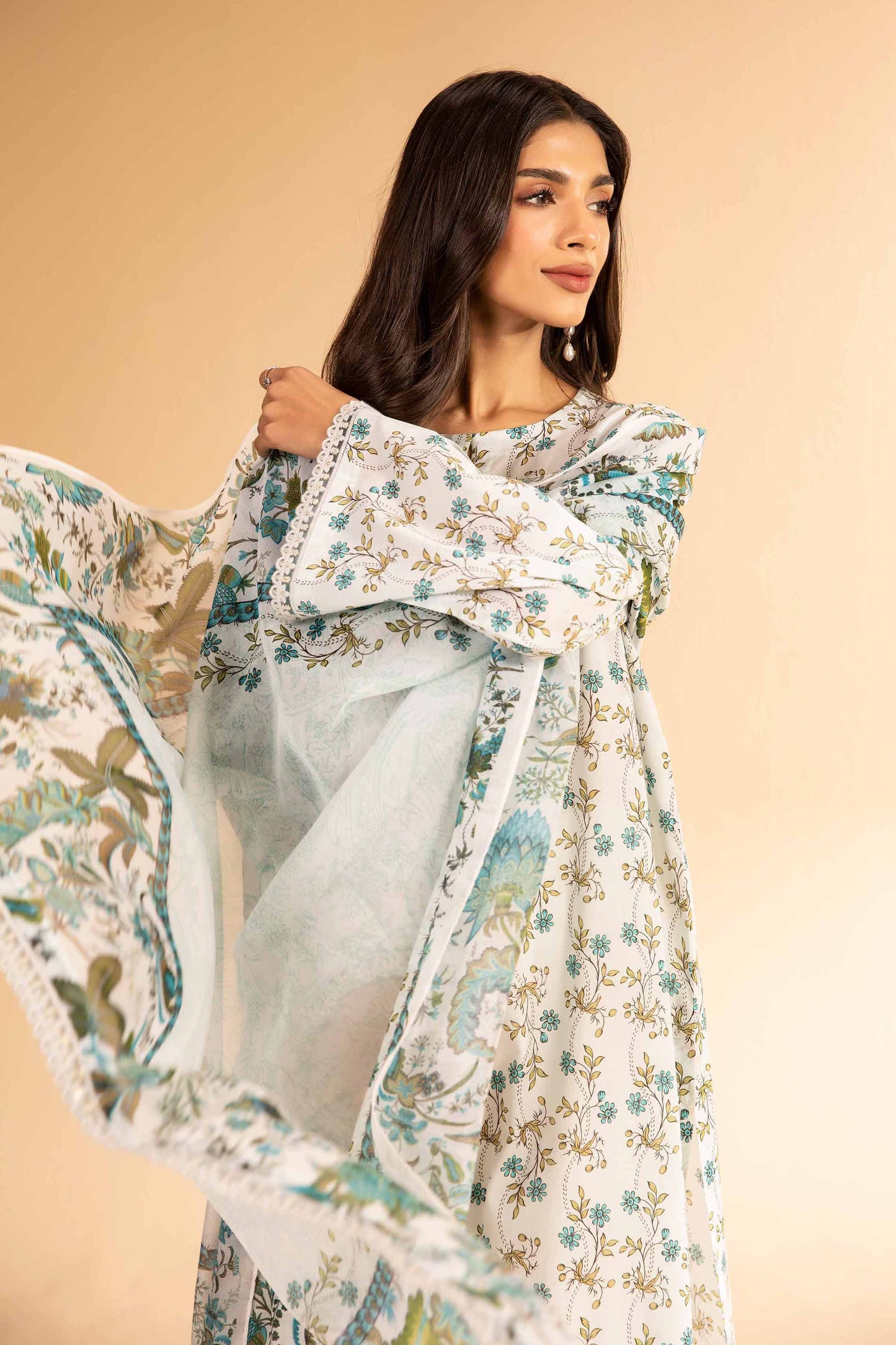 3 Pcs Uunstitched Printed Lawn By Nishat