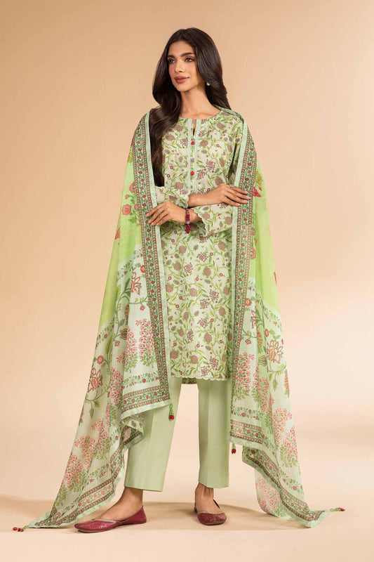 3 Pcs Uunstitched Printed Lawn -UE-400 By Nishat