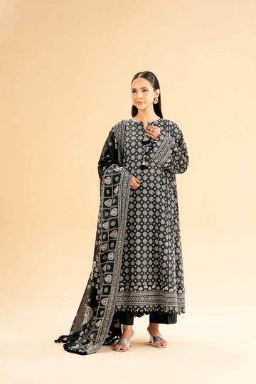 3 Pcs Unstitched Printed Lawn Suit DN-630