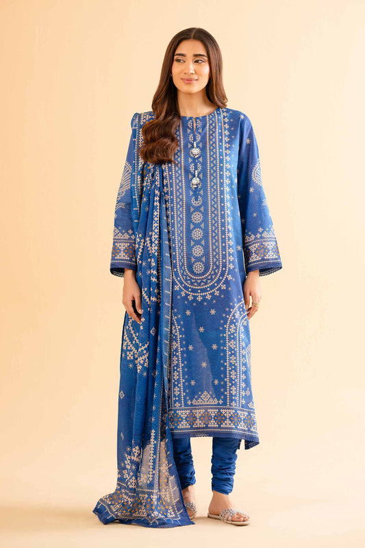 3 Pcs Unstitched Printed Lawn Suits By Nishat