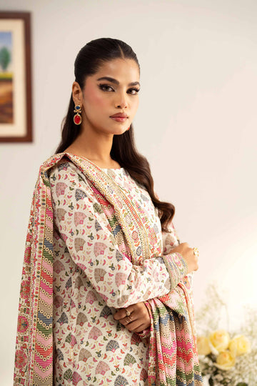 3 Pcs Unstitched Printed Lawn Suit DN-640
