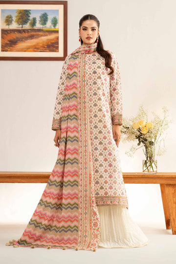3 Pcs Unstitched Printed Lawn Suit DN-640