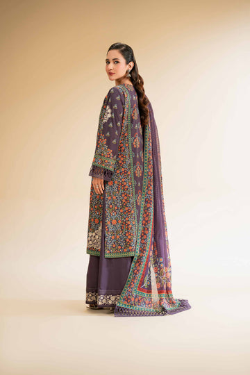 3 Pcs Unstitched Printed Lawn Suit DN-650