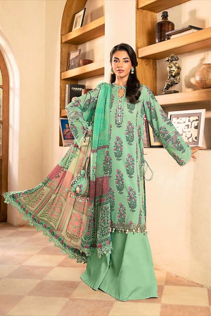 3 Pcs Unstitched Printed Lawn Suit by Maria.B