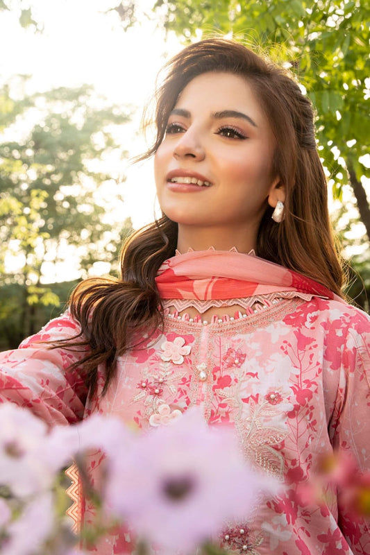 3 Pcs Unstitched Printed Lawn Suit by Maria.B