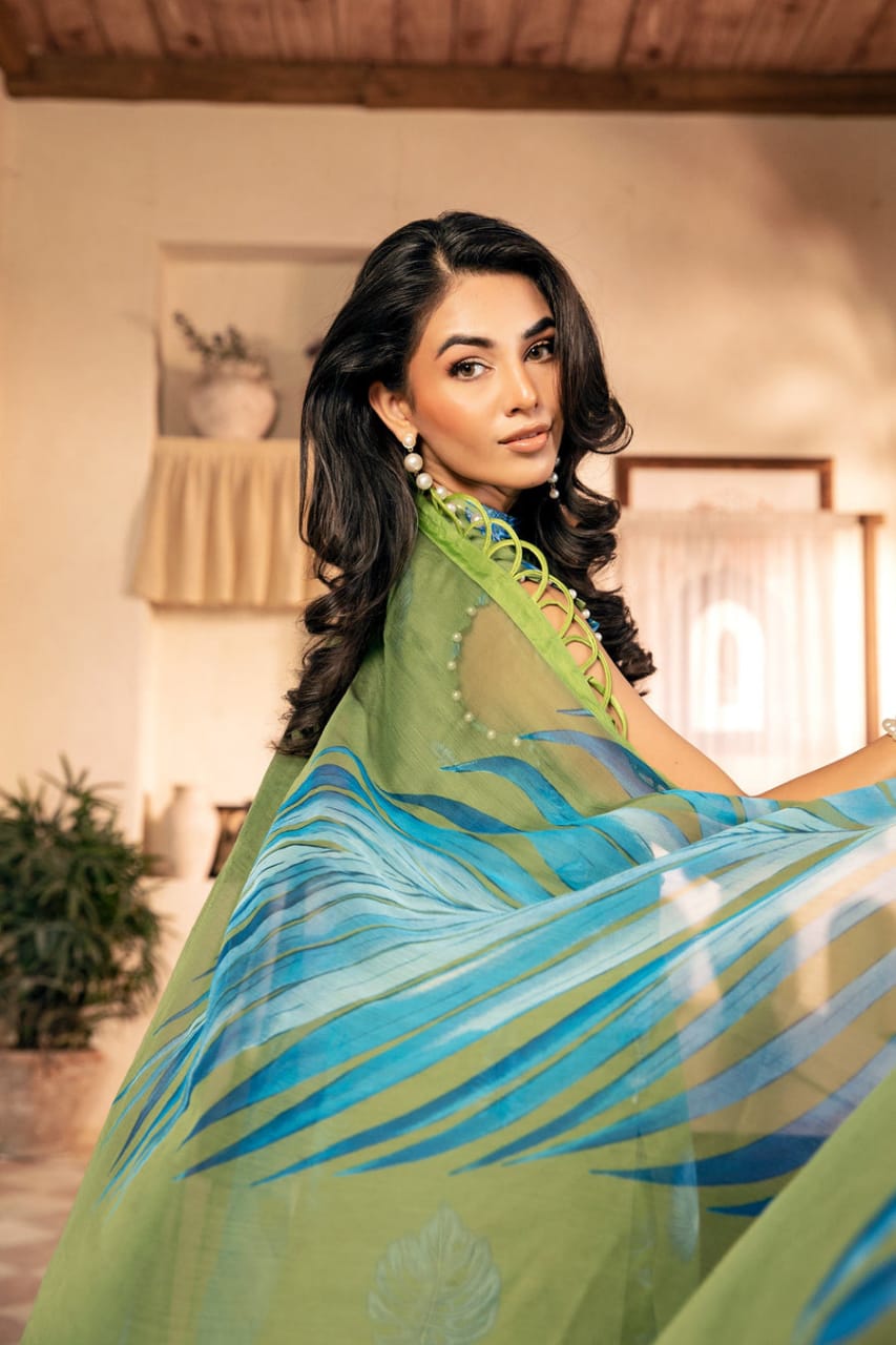 3 Pcs Unstitched Printed Lawn Suit by Maria.B