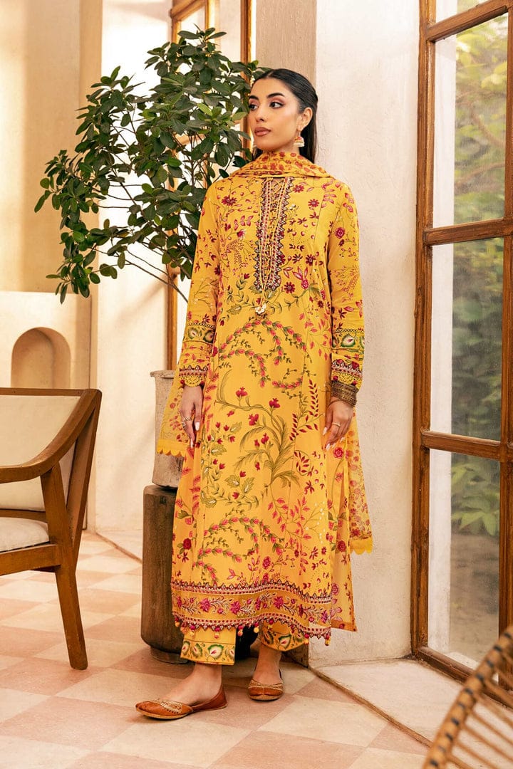 3 Pcs Unstitched Printed Lawn Suit by Maria.B
