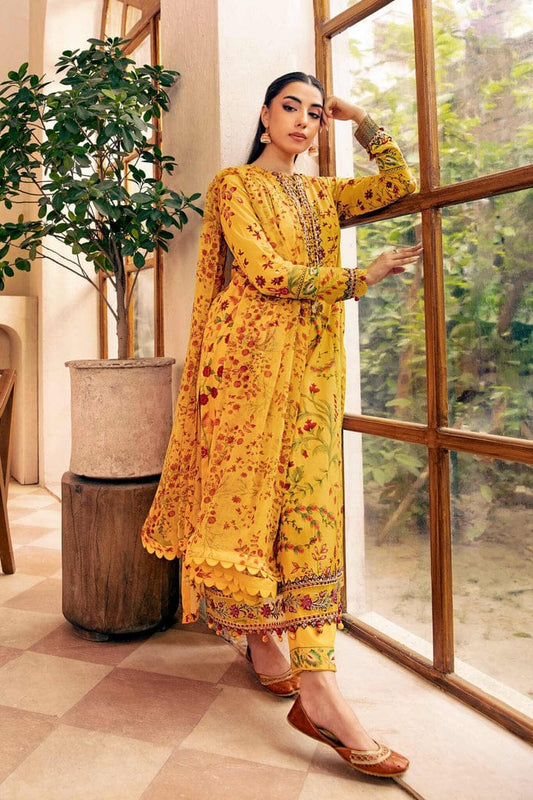 3 Pcs Unstitched Printed Lawn Suit by Maria.B