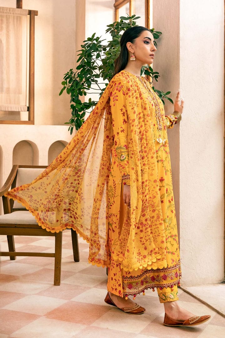 3 Pcs Unstitched Printed Lawn Suit by Maria.B
