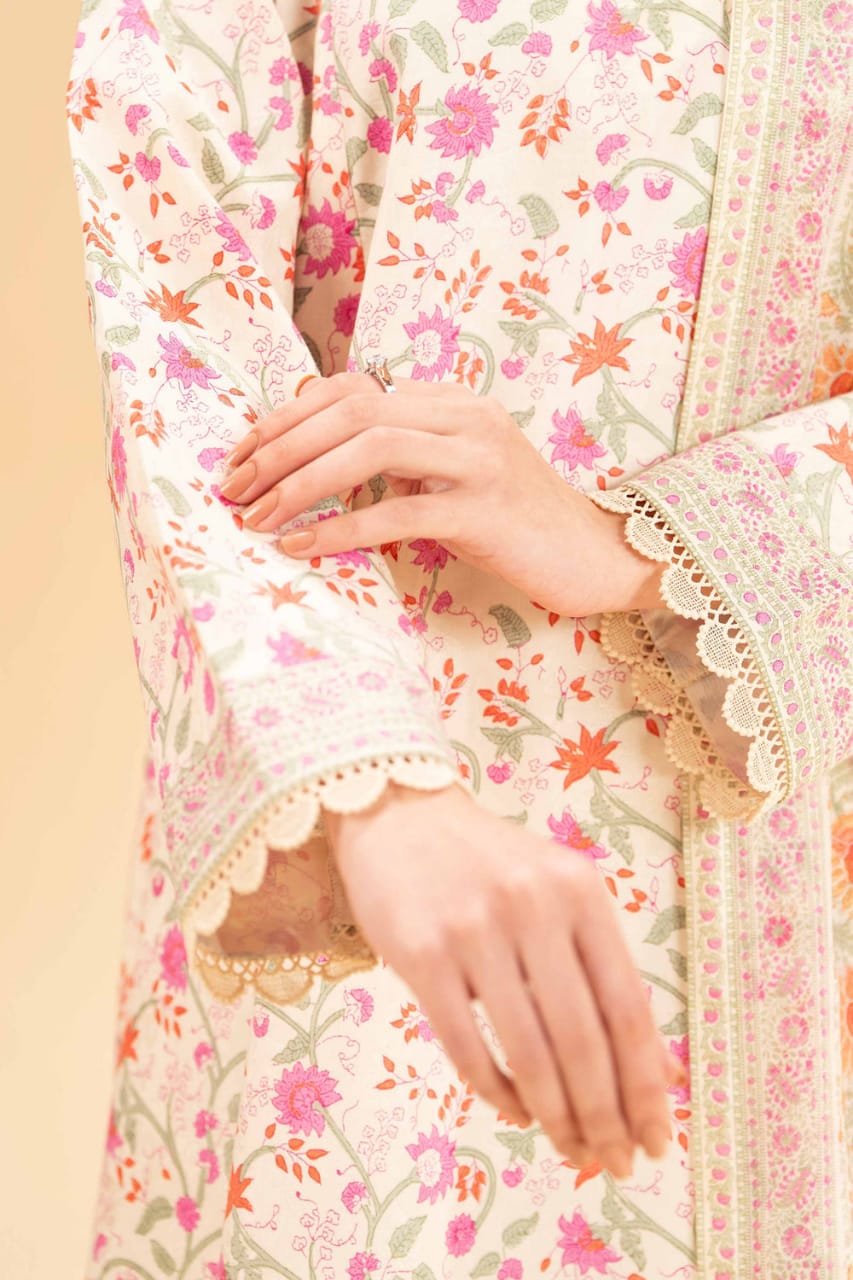 3 Pcs Unstitched Printed Lawn Suit by Nishat
