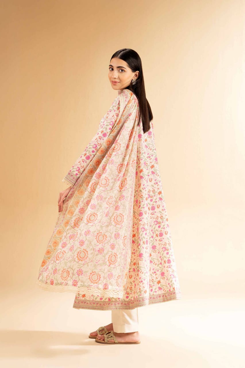 3 Pcs Unstitched Printed Lawn Suit by Nishat