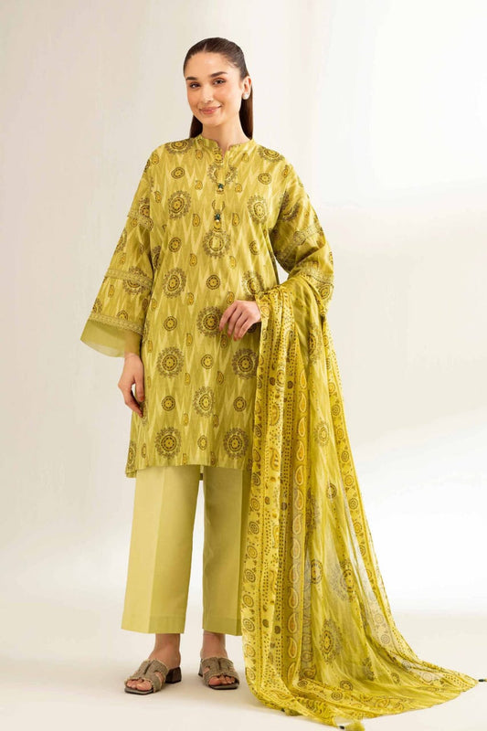 3 Pcs Unstitched Printed Lawn Suit by Nishat