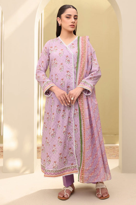3 Pcs Unstitched Printed Lawn Suit DN-470