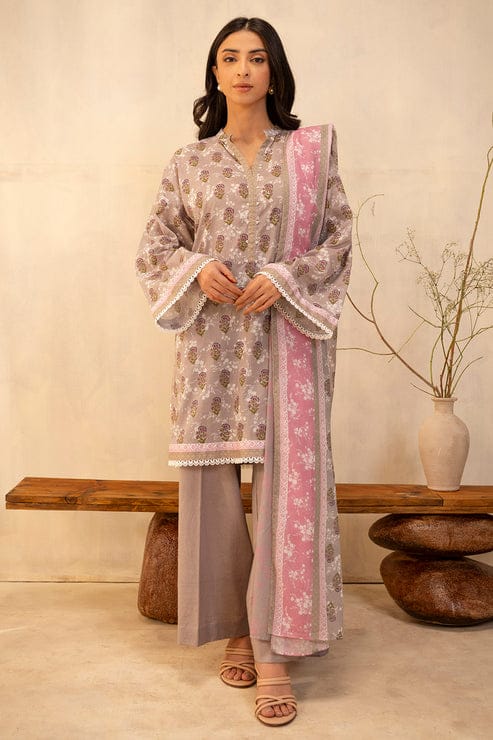 3 Pcs Unstitched Printed Lawn Suit DN-480