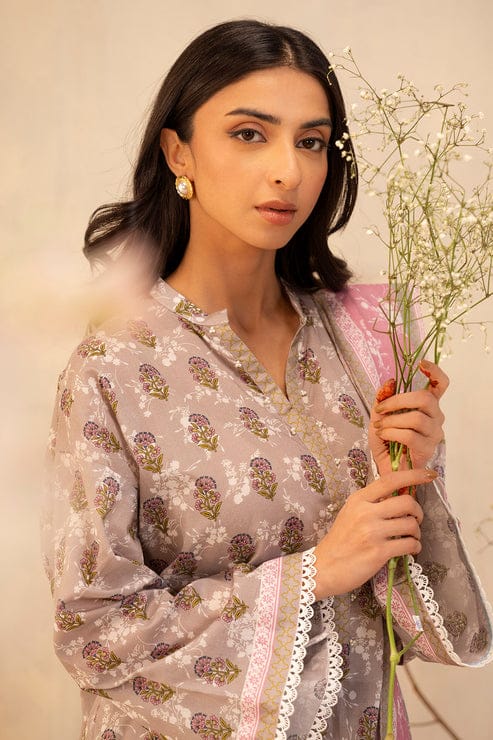 3 Pcs Unstitched Printed Lawn Suit DN-480