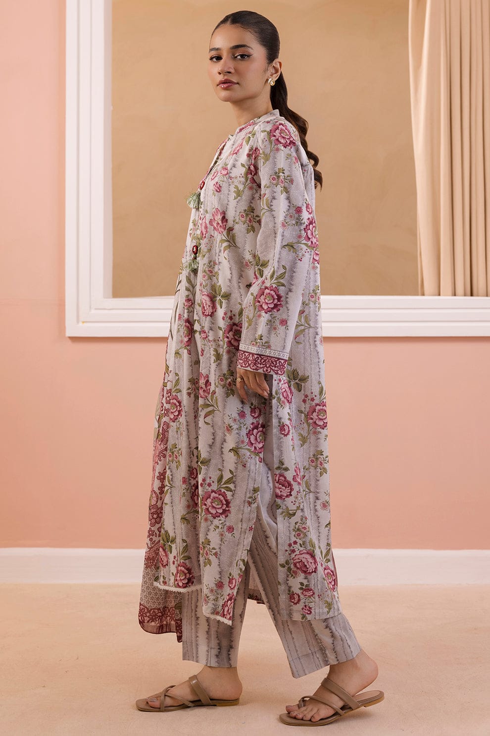 3 Pcs Unstitched Printed Lawn Suit by ZELLBURY