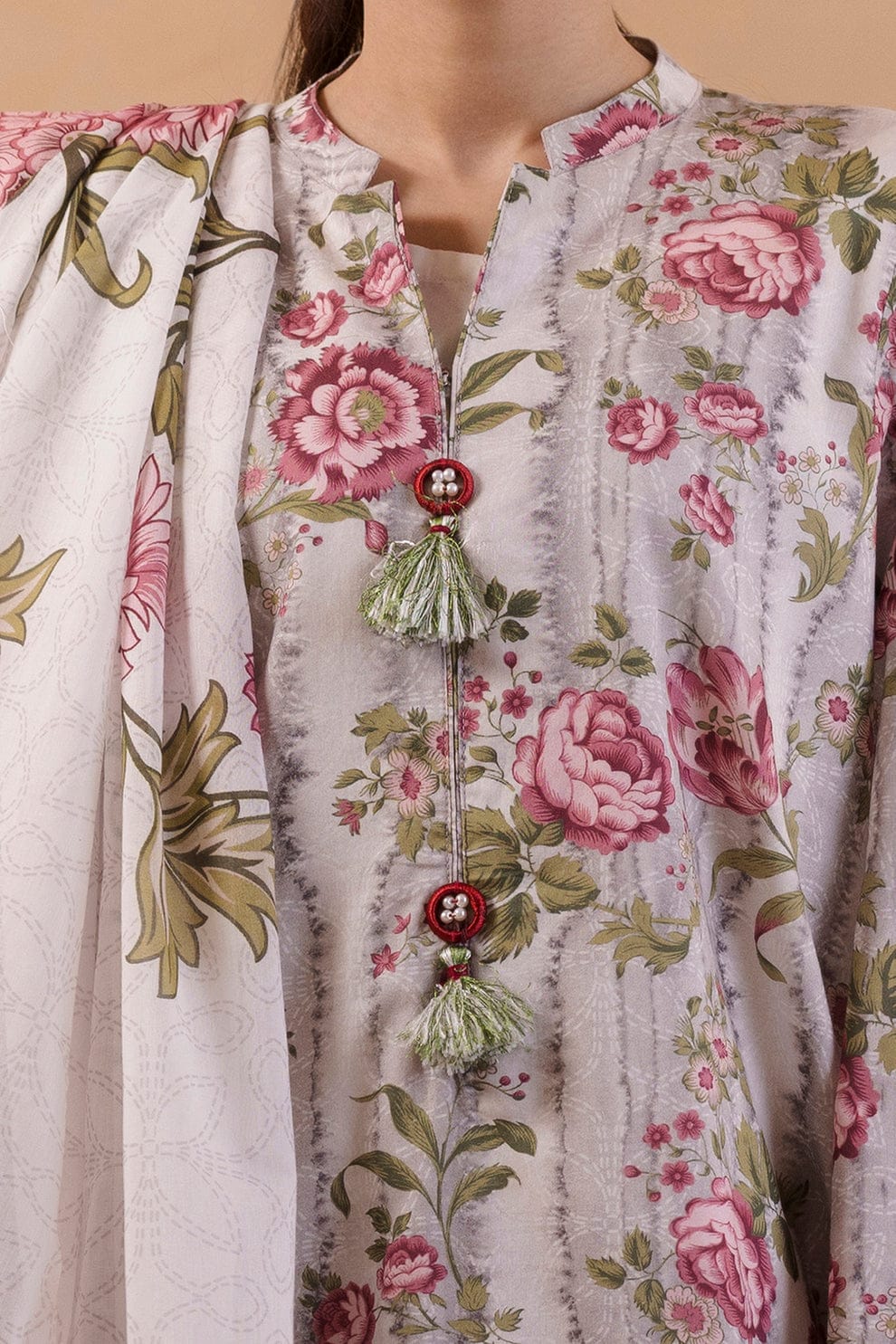 3 Pcs Unstitched Printed Lawn Suit by ZELLBURY