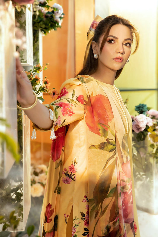 3 Pcs Unstitched Printed Lawn Suit DN-700