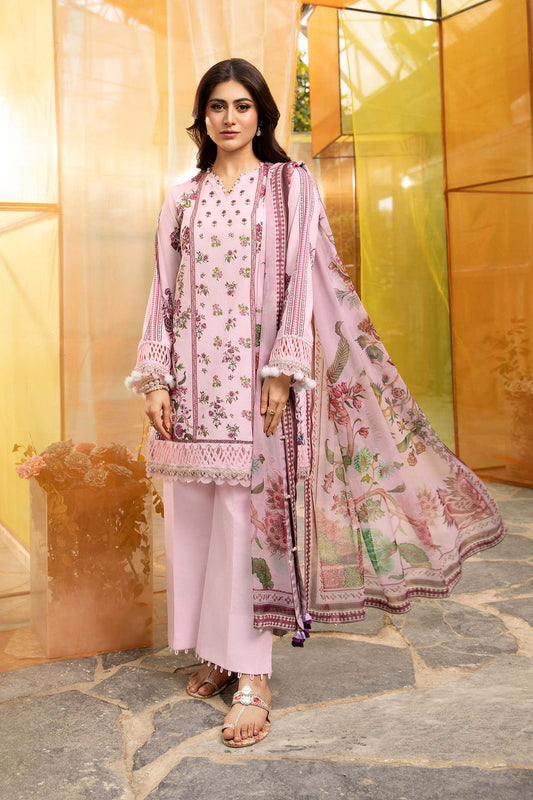 3 Pcs Unstitched Printed Lawn Suit DN-720
