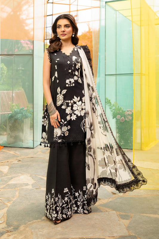 3 Pcs Unstitched Printed Lawn Suit DN-730