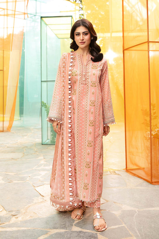 3 Pcs Unstitched Printed Lawn Suit DN-750