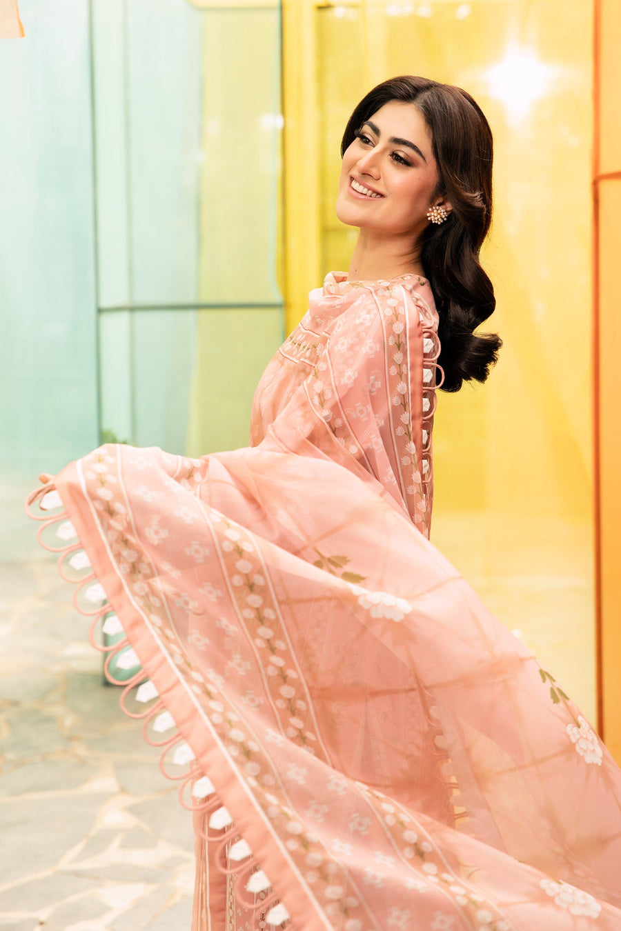 3 Pcs Unstitched Printed Lawn Suit DN-750