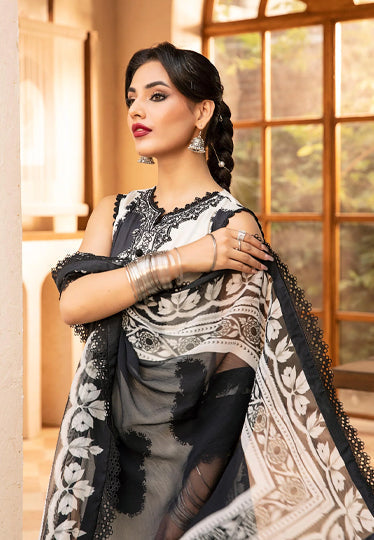 3 Pcs Unstitched Printed Lawn Suit DN-690