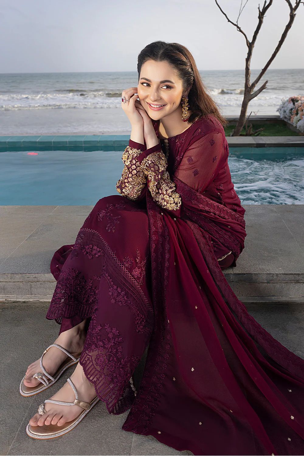Luxury 3 Pcs Embroidered Suit